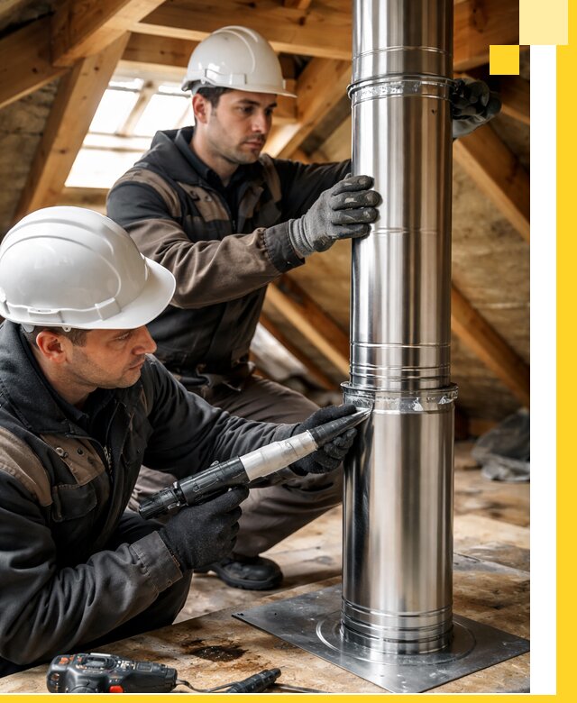 Монтаж дымоходов для каминов в Кольчугине с гарантией качества