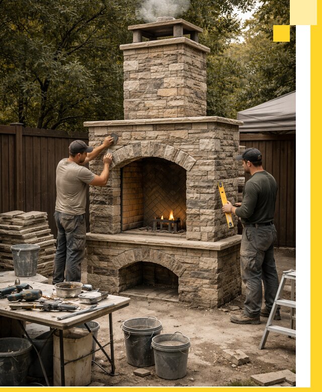 Проектирование и установка уличных каминов в Кольчугине