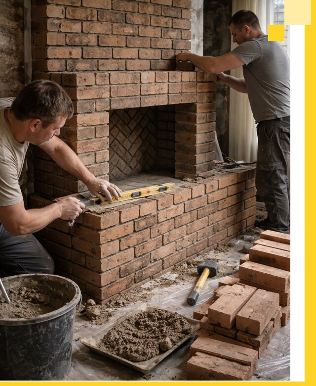 Изготовление и установка кирпичных каминов в Кольчугине