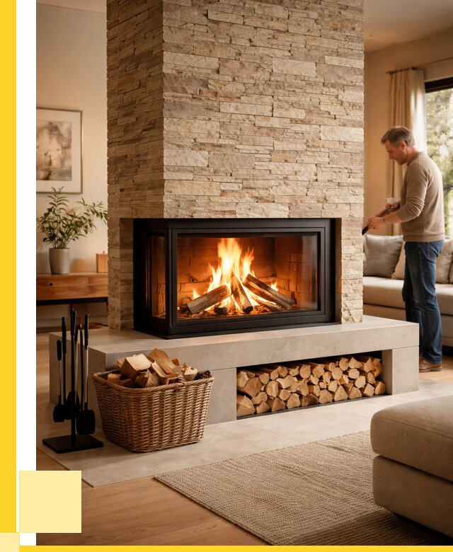 Дровяной камин под ключ в Кольчугине от 203420 р. | ЭриданКль