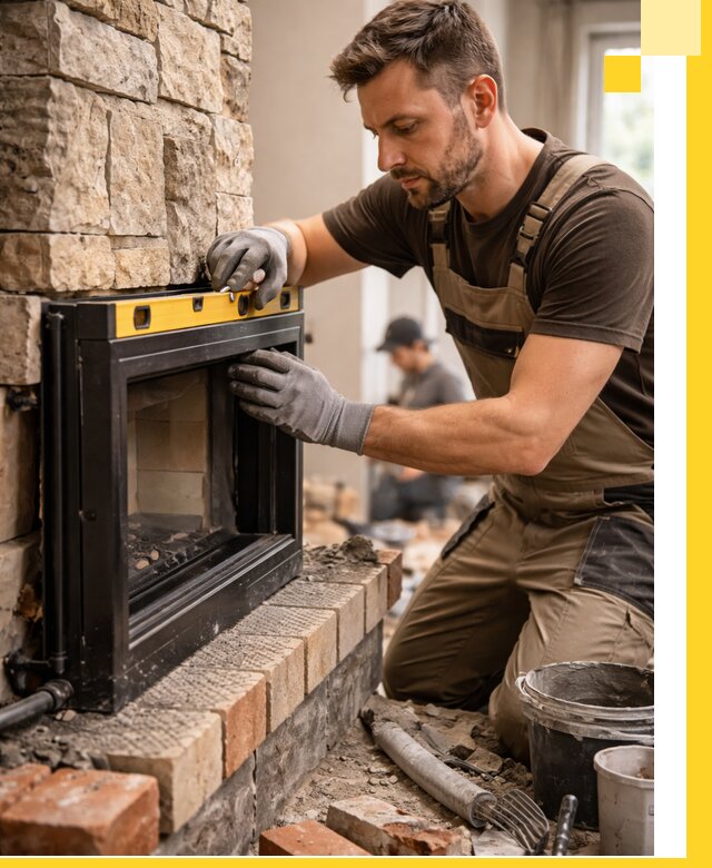 Дровяные камины под ключ в Кольчугине: монтаж, обустройство