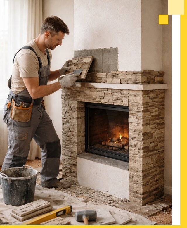 Изготовление и монтаж каминов для дома под ключ в Кольчугине