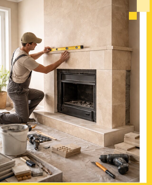 Установка и монтаж каминов в частном доме под ключ в Кольчугине