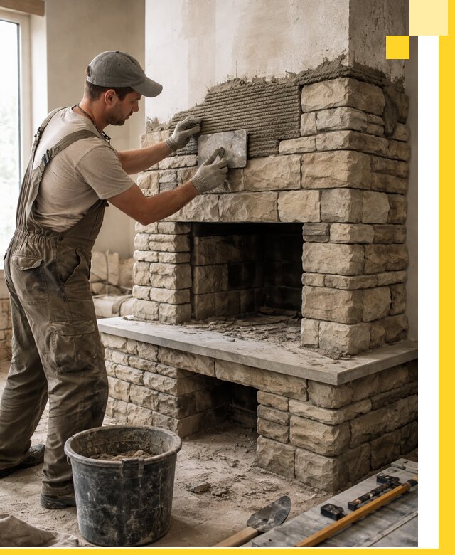 Строительство каминов под ключ в Кольчугине от проектирования до монтажа