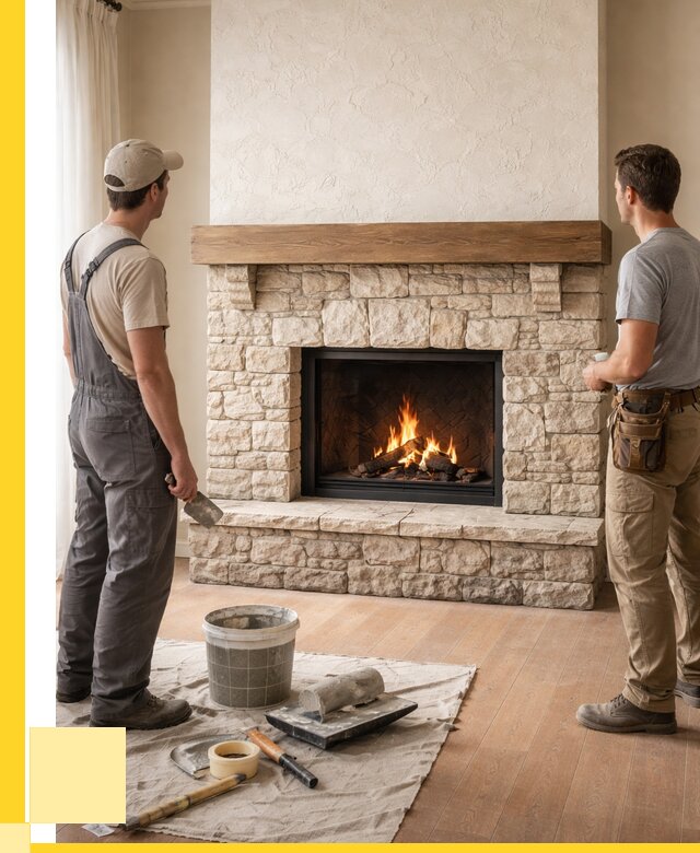 Отделка каминов в Кольчугине от 6611 р. под ключ | ЭриданКль