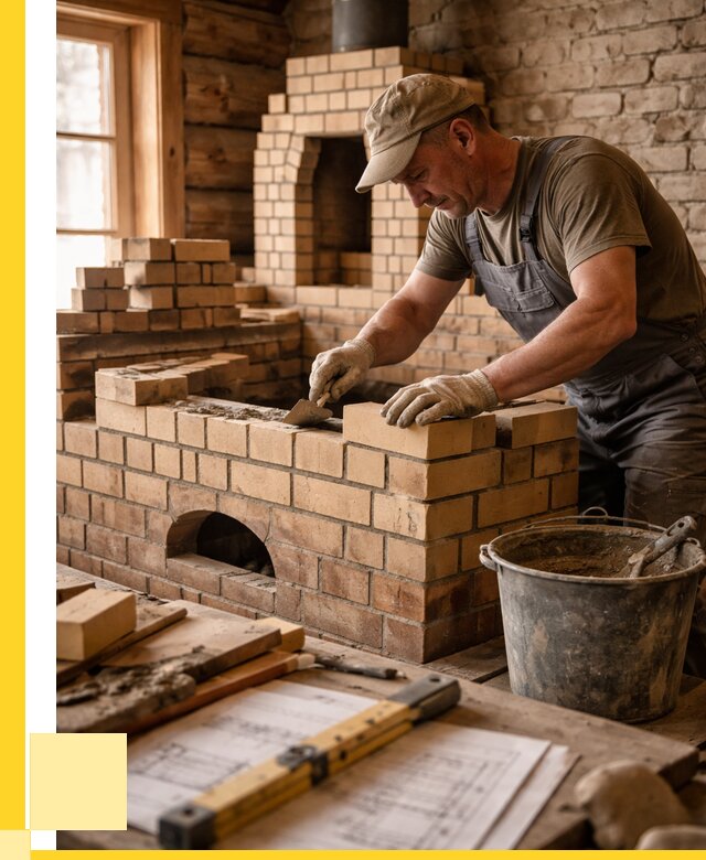 Кладка печей из кирпича в Кольчугине цены от 30513 р. - ЭриданКль