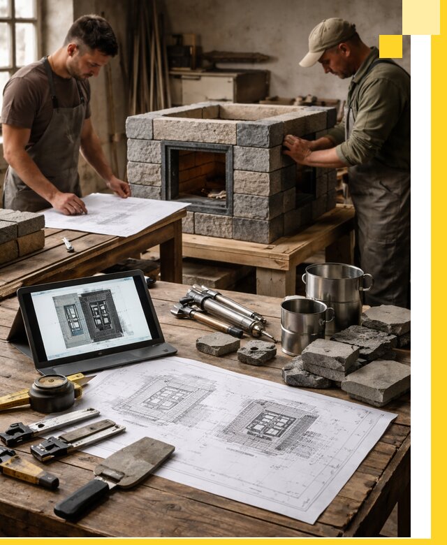 Разработка проектов печей с согласованием и монтажом в Кольчугине