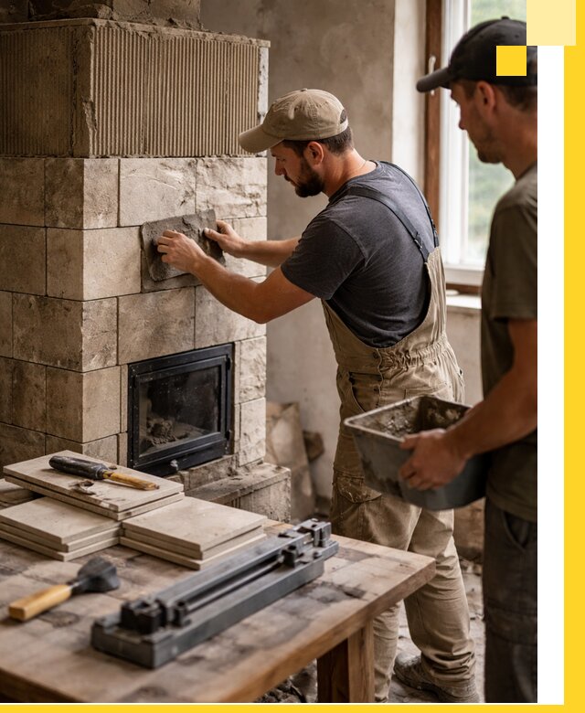 Профессиональная облицовка печей в Кольчугине: керамика и камень