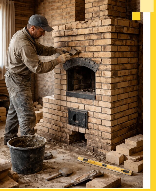 Кирпичные печи под ключ в Кольчугине: проектирование и кладка
