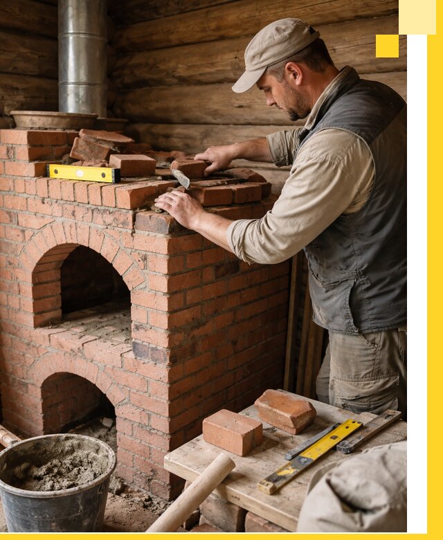 Изготовление и установка русских печей в Кольчугине под ключ