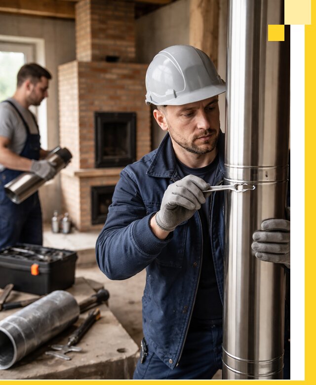 Профессиональный монтаж дымоходов для печей в Кольчугине