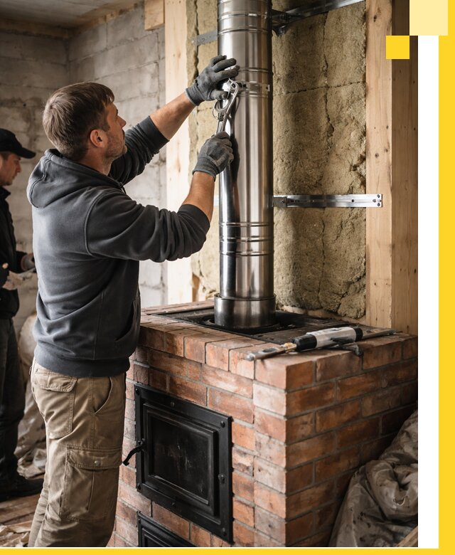 Изготовление и монтаж печей и дымоходов под ключ в Кольчугине