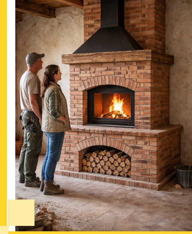 Печи камины из кирпича в Кольчугине от 122052 р. | ЭриданКль