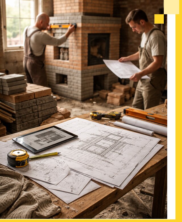 Проекты печей и каминов с индивидуальным дизайном в Кольчугине