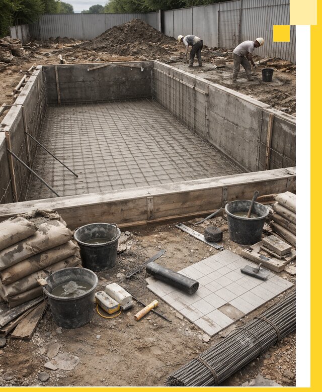 Строительство бассейнов под ключ в Кольчугине, дизайн и монтаж