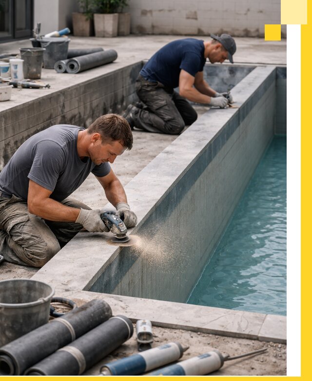 Профессиональный ремонт бассейнов под ключ в Кольчугине