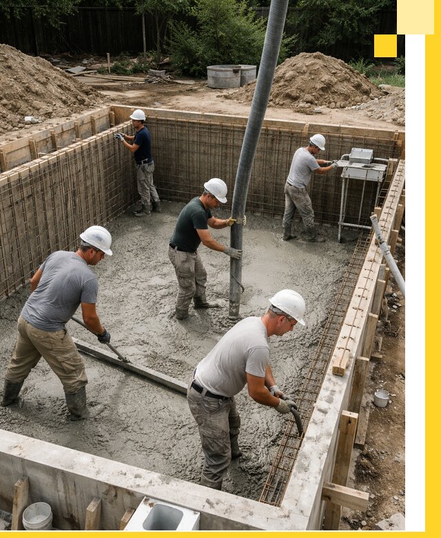 Строительство бетонных бассейнов под ключ в Кольчугине