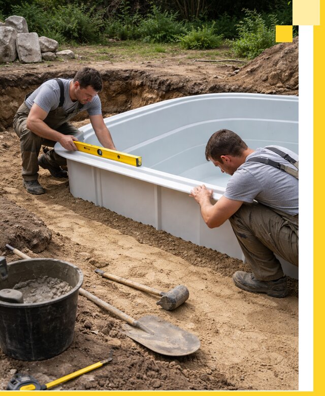 Производство и установка пластиковых бассейнов в Кольчугине под ключ