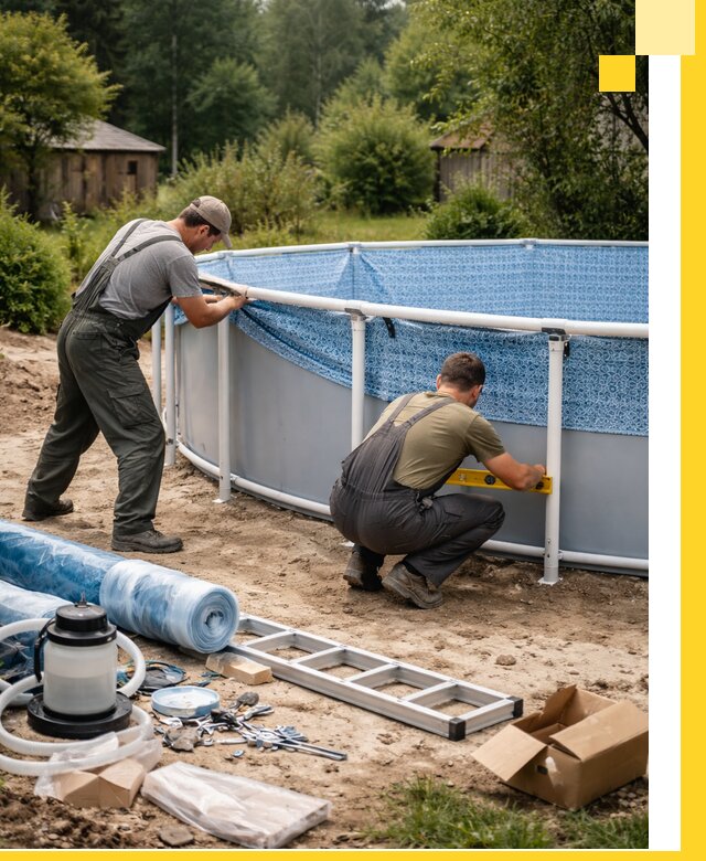 Установка и монтаж каркасных бассейнов в Кольчугине под ключ