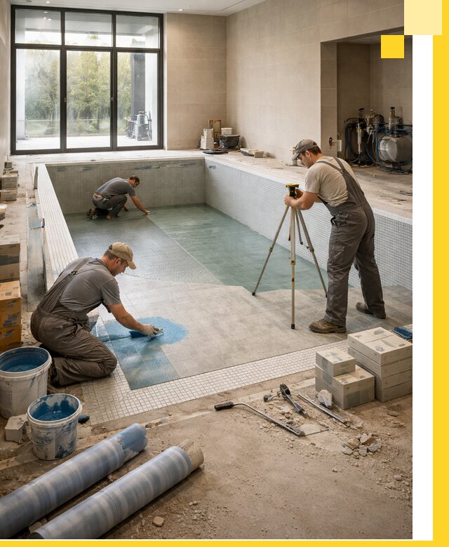 Проект и строительство закрытых бассейнов в Кольчугине под ключ