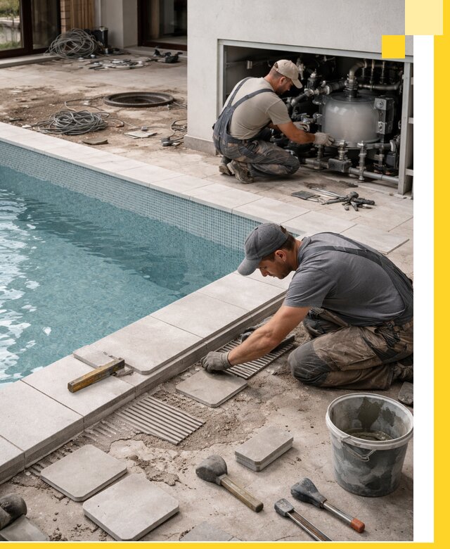 Строительство и монтаж бассейнов в коттедже в Кольчугине