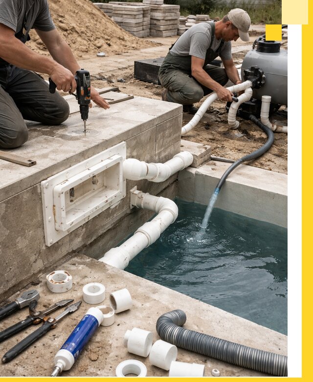 Строительство скиммерных бассейнов под ключ в Кольчугине