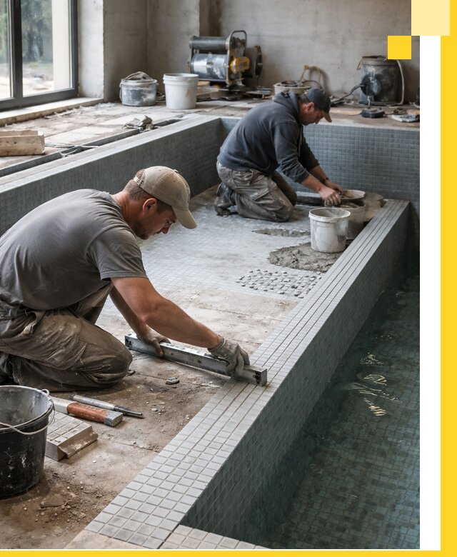 Строительство бассейна в частном доме в Кольчугине под ключ