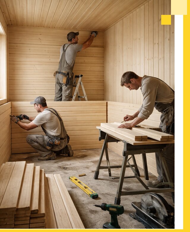 Обшивка саун в Кольчугине из натуральной древесины под ключ