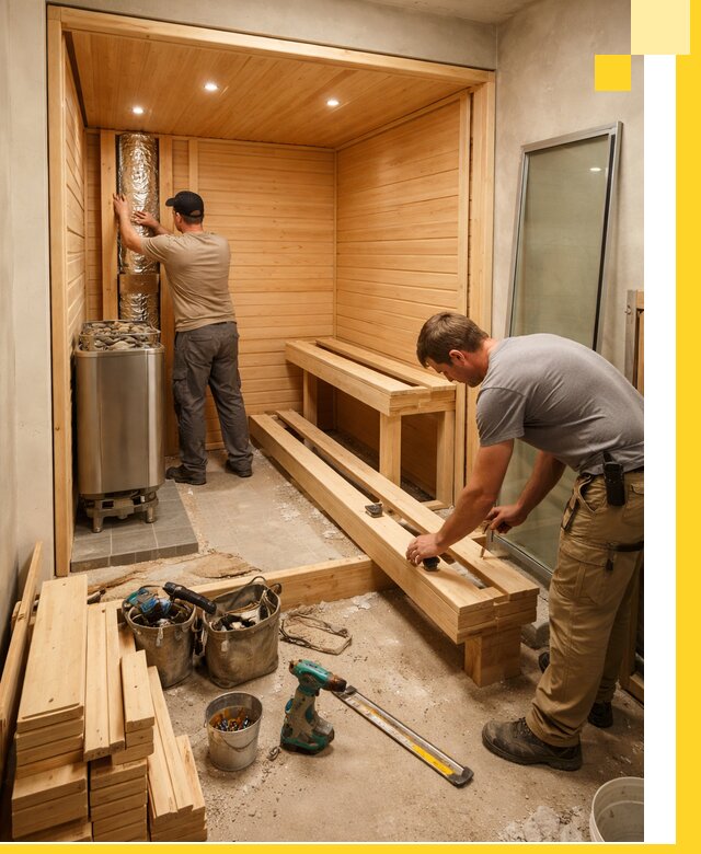 Проектирование и установка домашних саун под ключ в Кольчугине