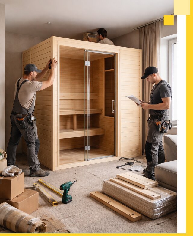 Установка и благоустройство саун в квартире в Кольчугине