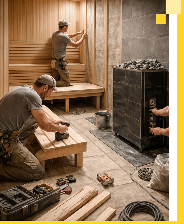 Дизайн и строительство интерьерных саун под ключ в Кольчугине