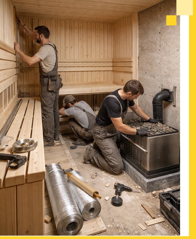 Индивидуальные сауны на заказ в Кольчугине под ключ, проект и монтаж