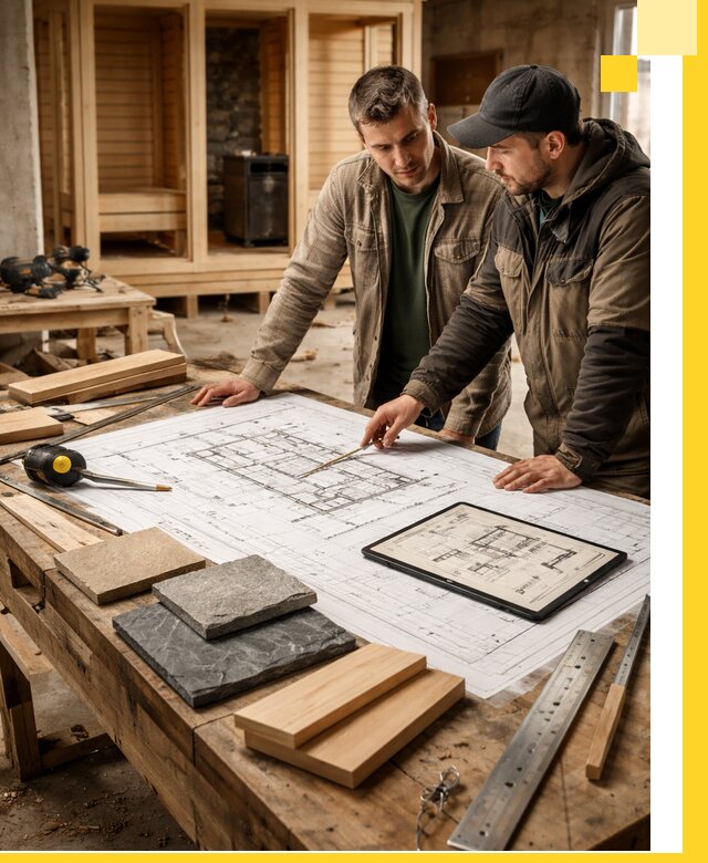 Проекты бань под ключ и планы строительства в Кольчугине