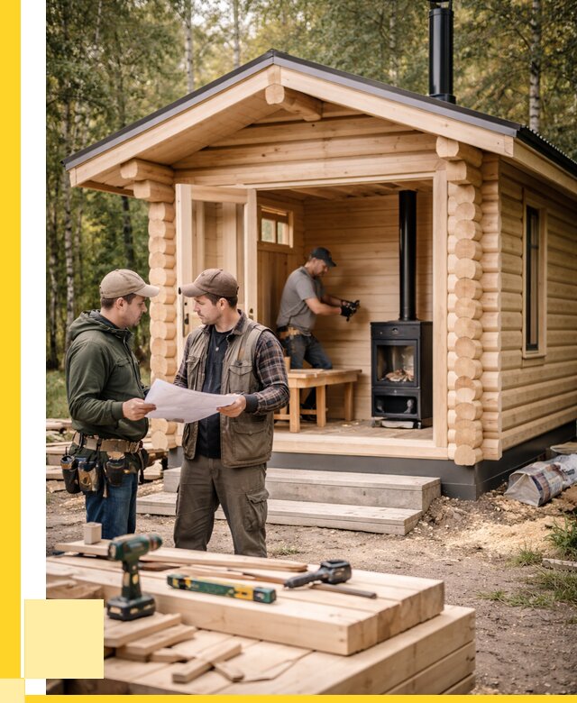 Монтаж бань под ключ в Кольчугине — от 203420 р. | ЭриданКль