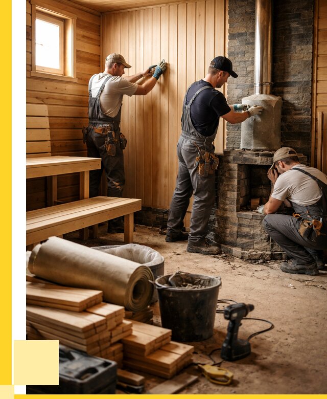 Ремонт бань под ключ в Кольчугине от 45770 р. | ЭриданКль