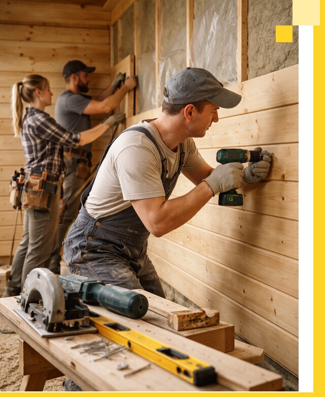 Обшивка бань под ключ в Кольчугине: отделка стен и потолков