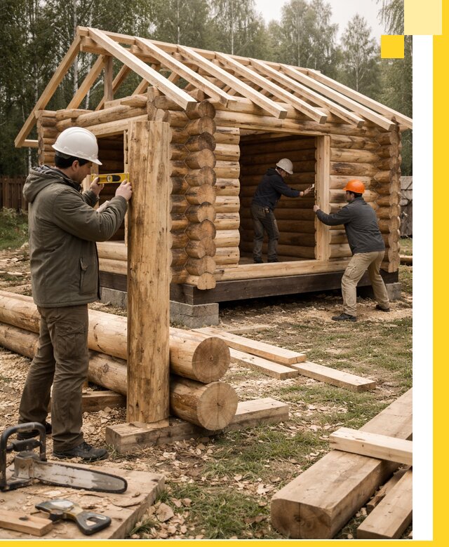 Строительство бань для дачи под ключ в Кольчугине с доставкой и монтажом