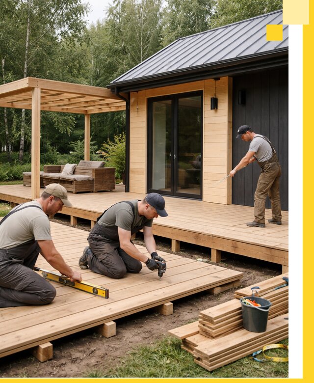 Строительство бань с террасой и бассейном под ключ в Кольчугине