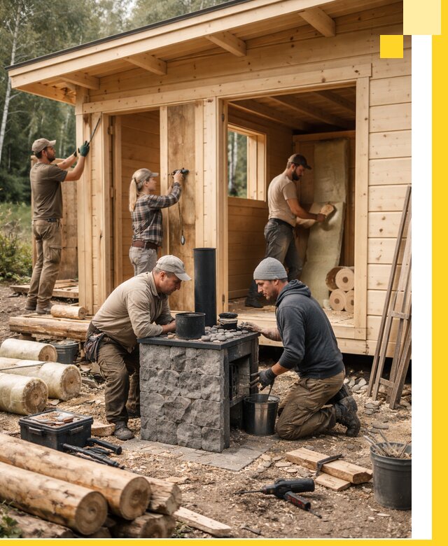 Купить баню под ключ в Кольчугине строительство монтаж отделка