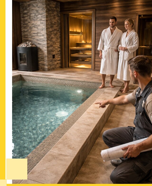 Проект бани с бассейном под ключ в Кольчугине от 66112 р. | ЭриданКль