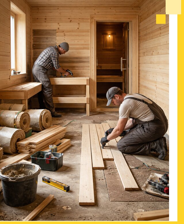 Индивидуальный проект бани с комнатой отдыха под ключ в Кольчугине