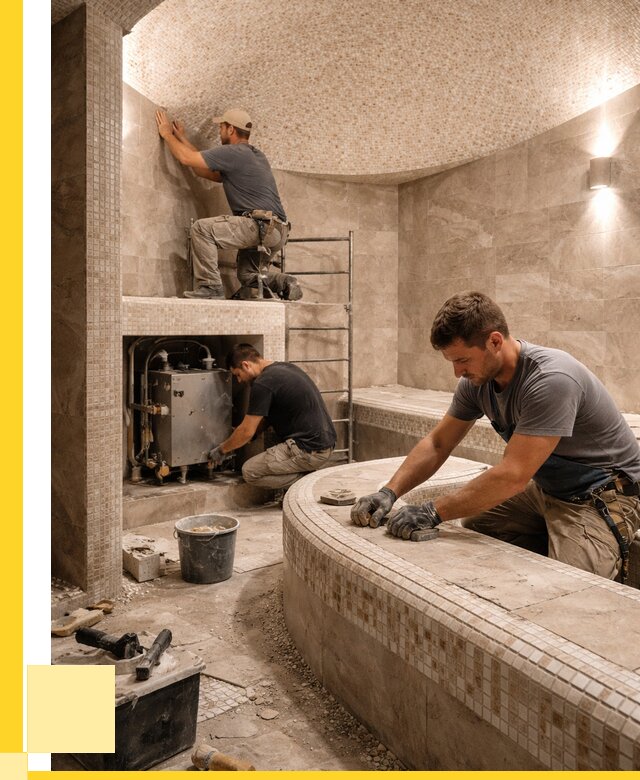 Монтаж хамамов под ключ в Кольчугине от 254275 р. ЭриданКль