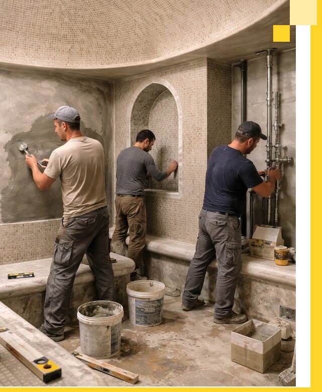 Профессиональный монтаж хамамов под ключ в Кольчугине с гарантией