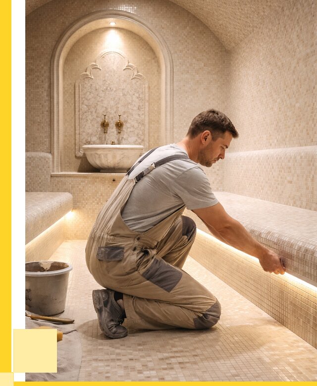 Отделка хамамов под ключ в Кольчугине от 5594 р. | ЭриданКль