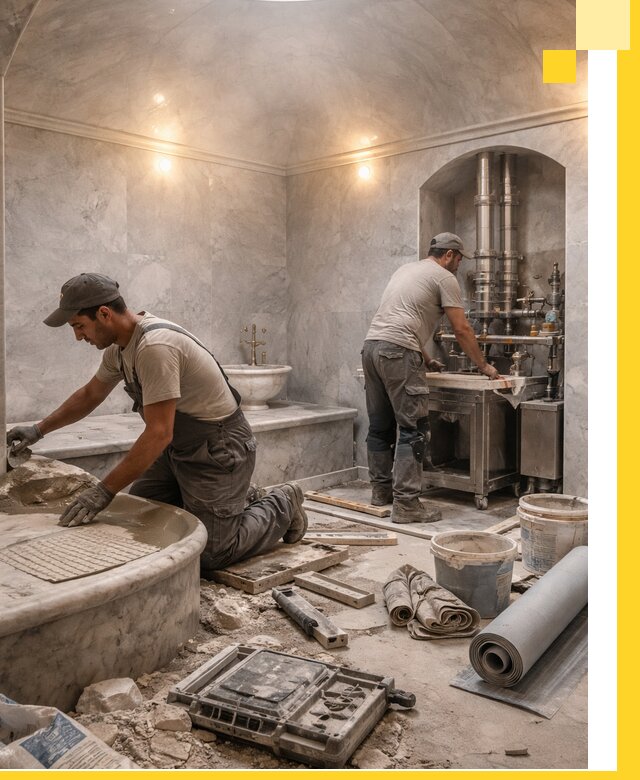 Строительство турецких бань хаммам под ключ в Кольчугине