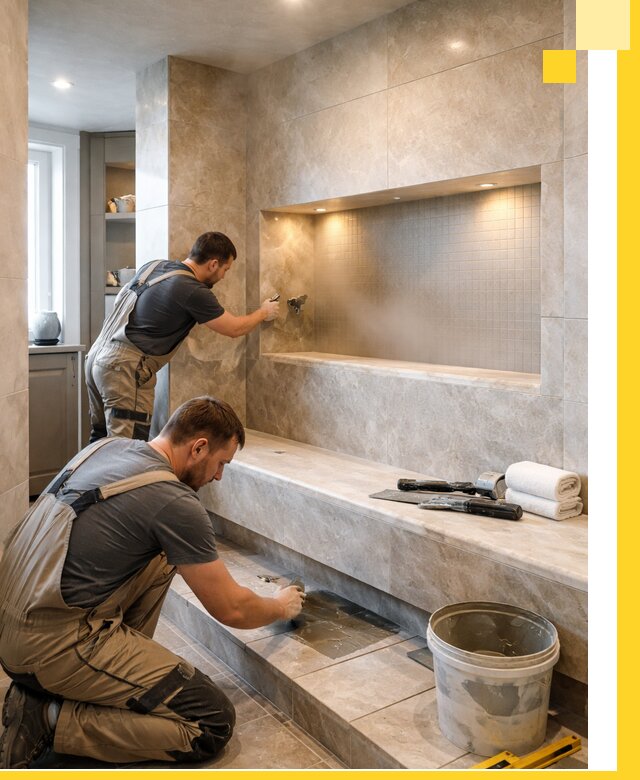 Профессиональное строительство хамама в квартире в Кольчугине