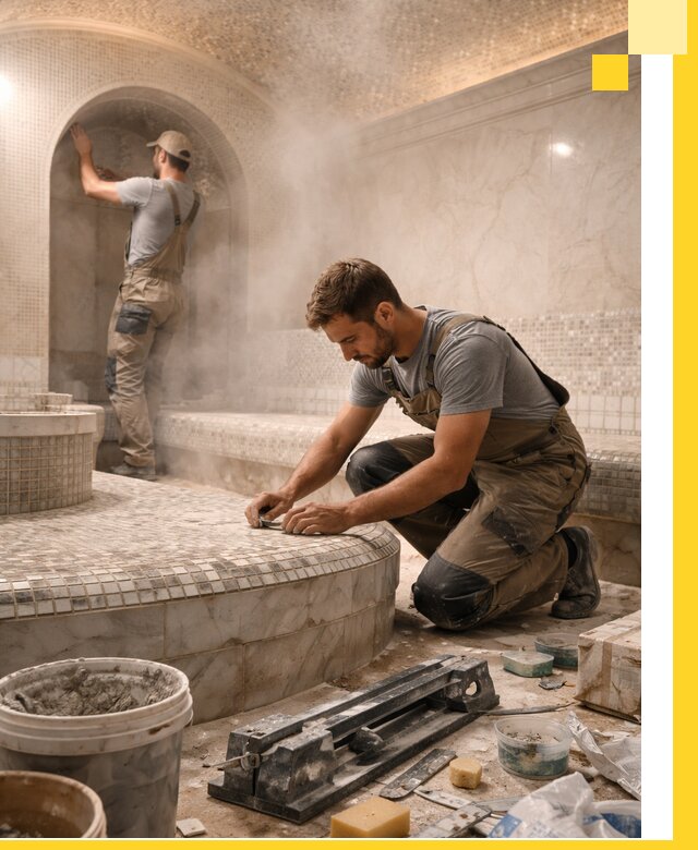 Профессиональный дизайн хамама и SPA под ключ в Кольчугине