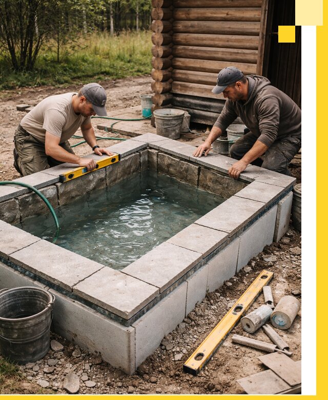 Изготовление и установка холодных купелей под ключ в Кольчугине