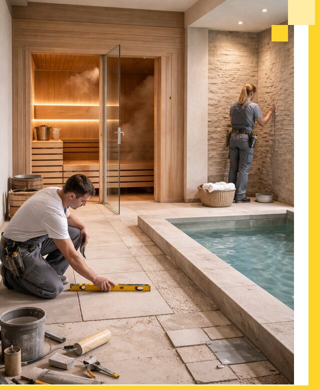 Комплексный дизайн и отделка интерьеров SPA под ключ в Кольчугине